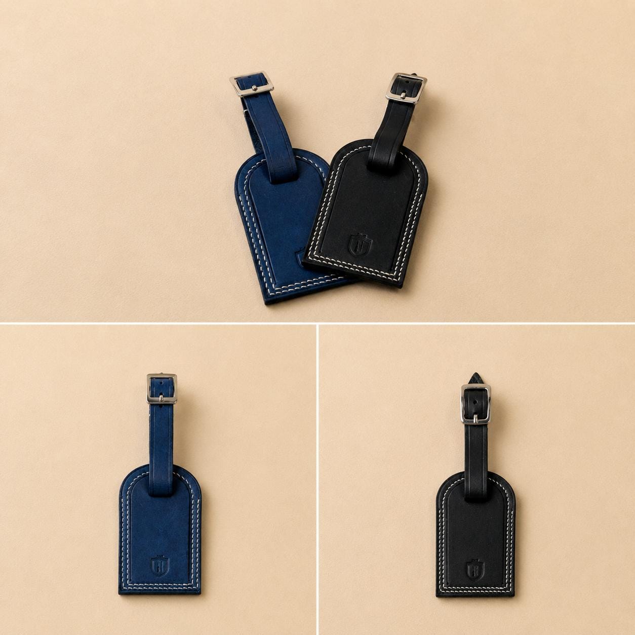 Personalised Leather Luggage Tag | Suitcase Travel Gift | Honeymoon Present | 3rd Anniversary