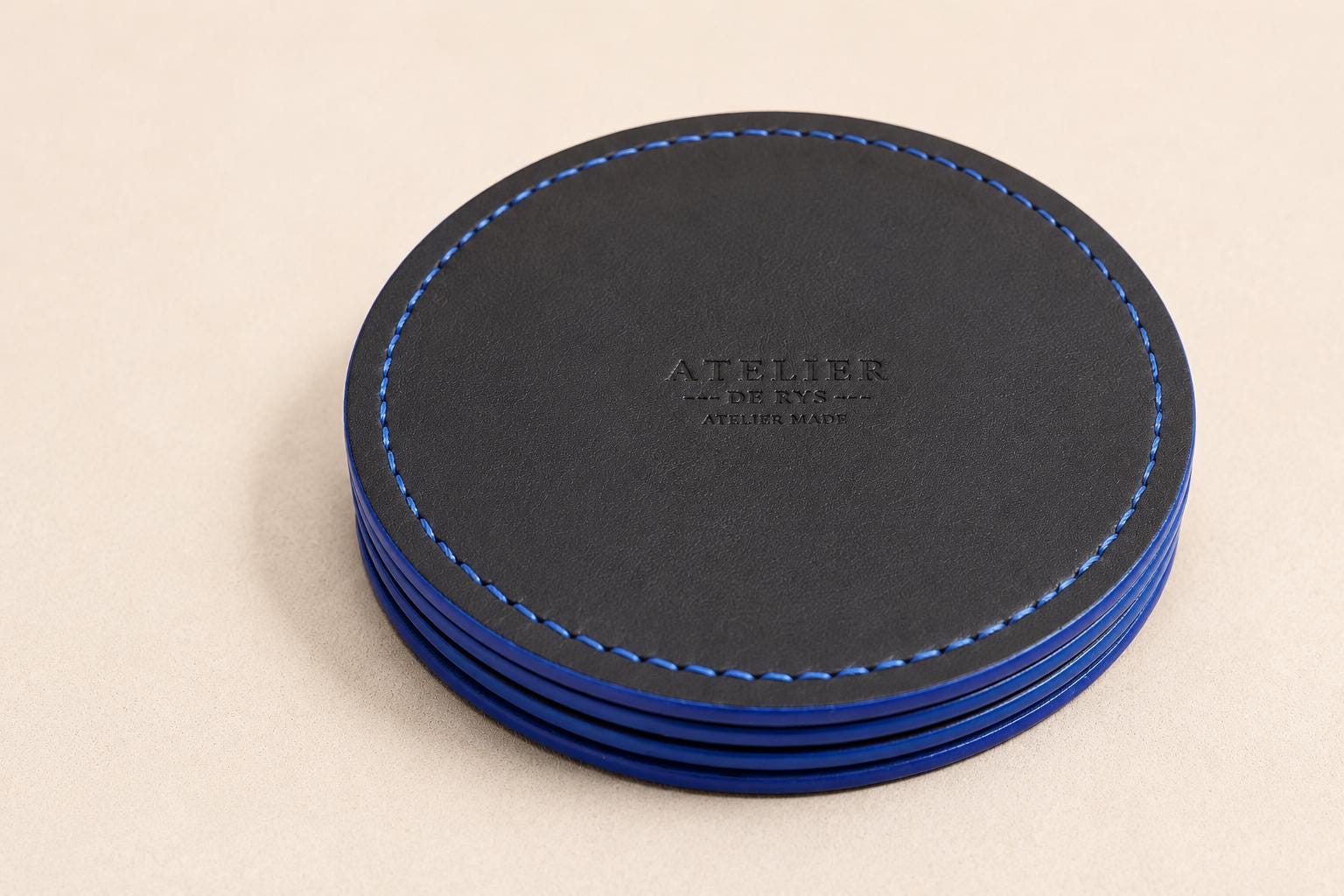 Personalized Leather Coasters | Set of 4 | Housewarming Gift | 3rd Anniversary Present