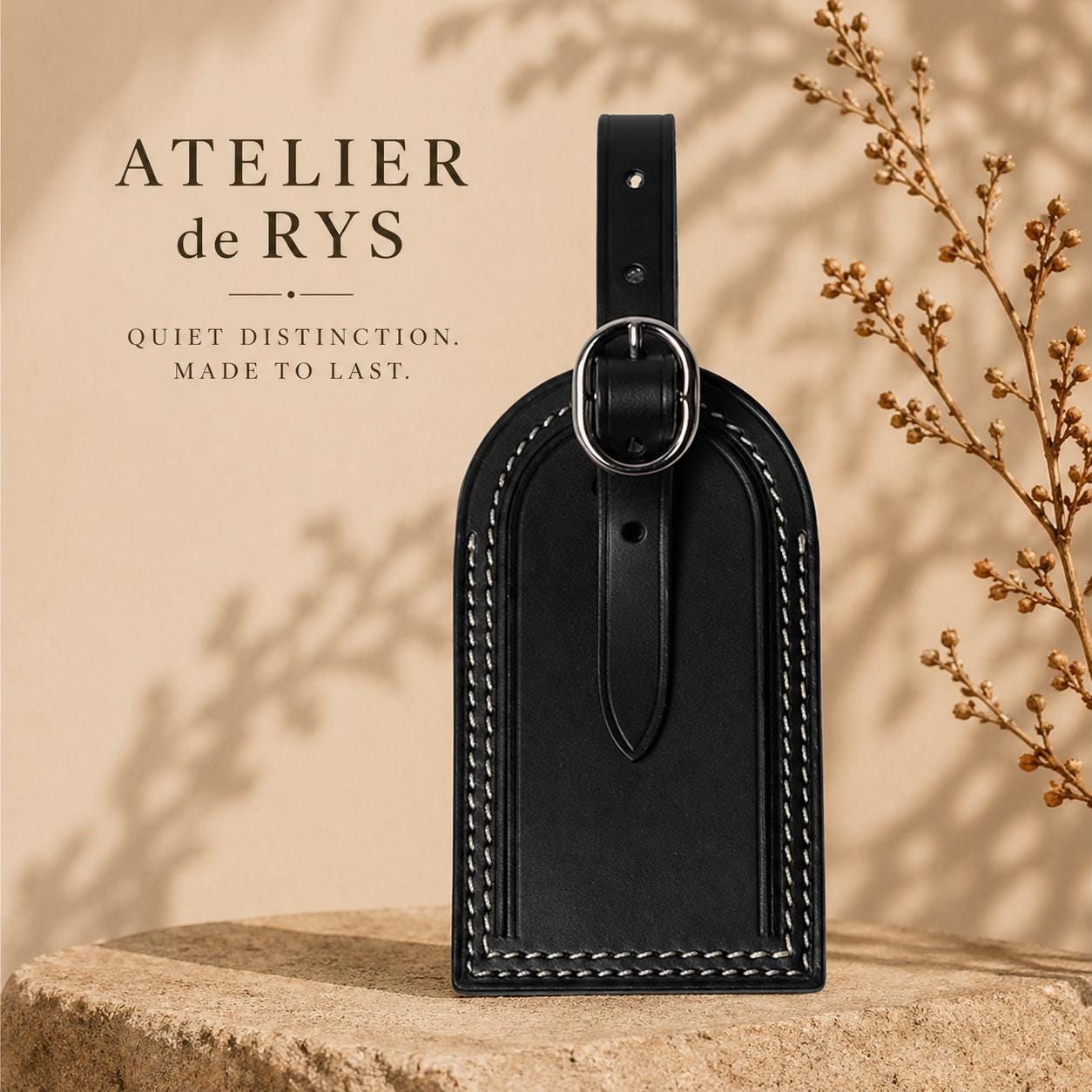 Personalised Leather Luggage Tag | Suitcase Travel Gift | Honeymoon Present | 3rd Anniversary