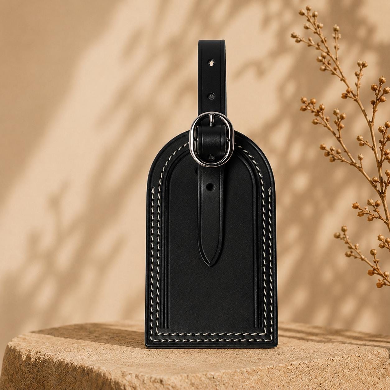 Personalised Leather Luggage Tag | Suitcase Travel Gift | Honeymoon Present | 3rd Anniversary