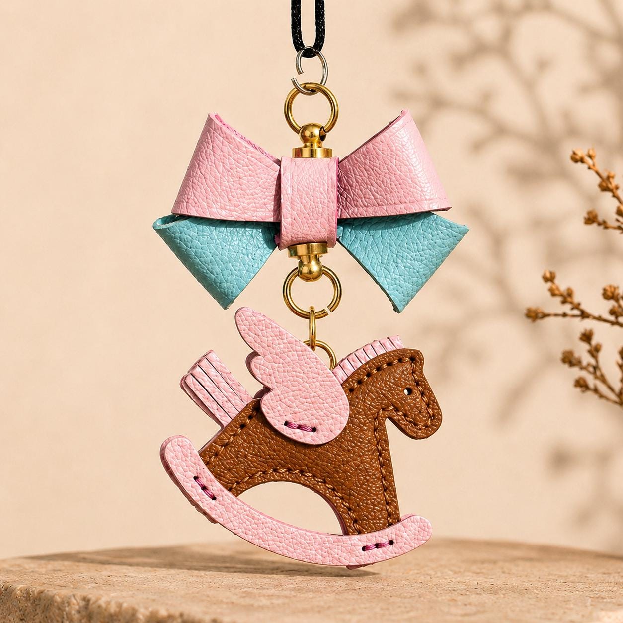 Leather Horse Bag Charm | Equestrian Handbag Accessory | Gift for Her | Birthday Present