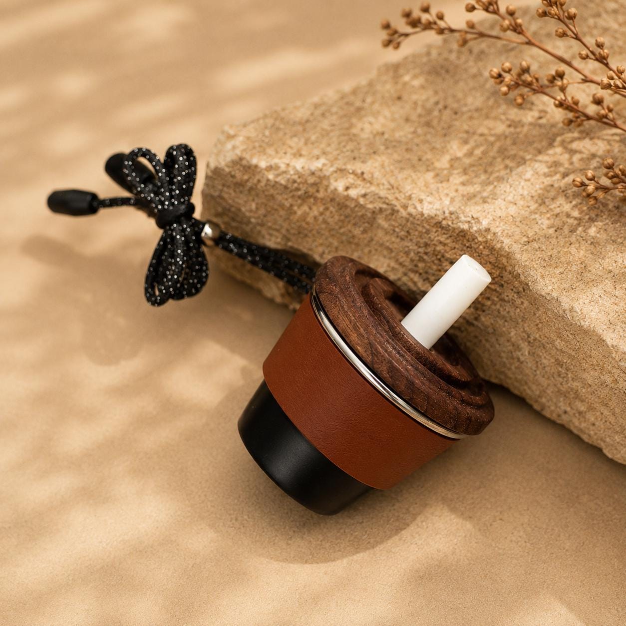Personalized Leather Car Diffuser | Coffee Cup Hanging Freshener | Gift for Him