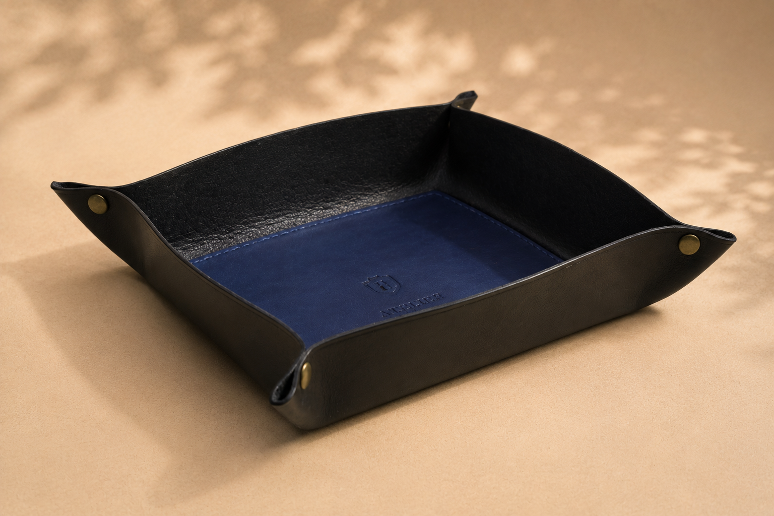The Archivist — Personalized Leather Valet Tray