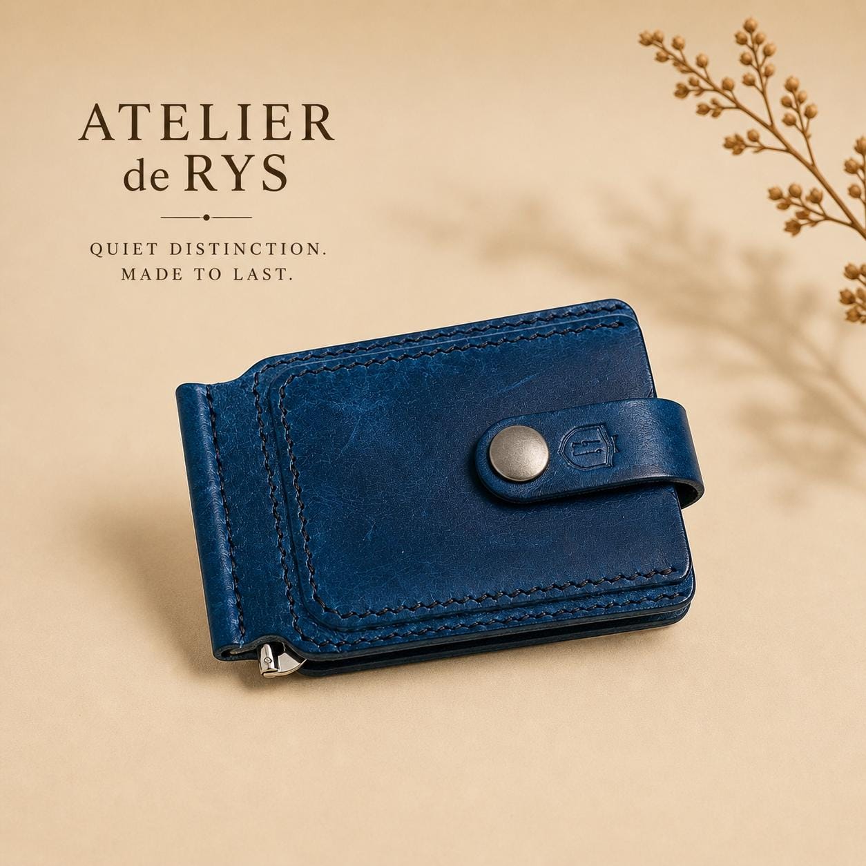 Personalised Leather Money Clip Wallet | Minimalist Card Holder | Gift for Him | Anniversary Present