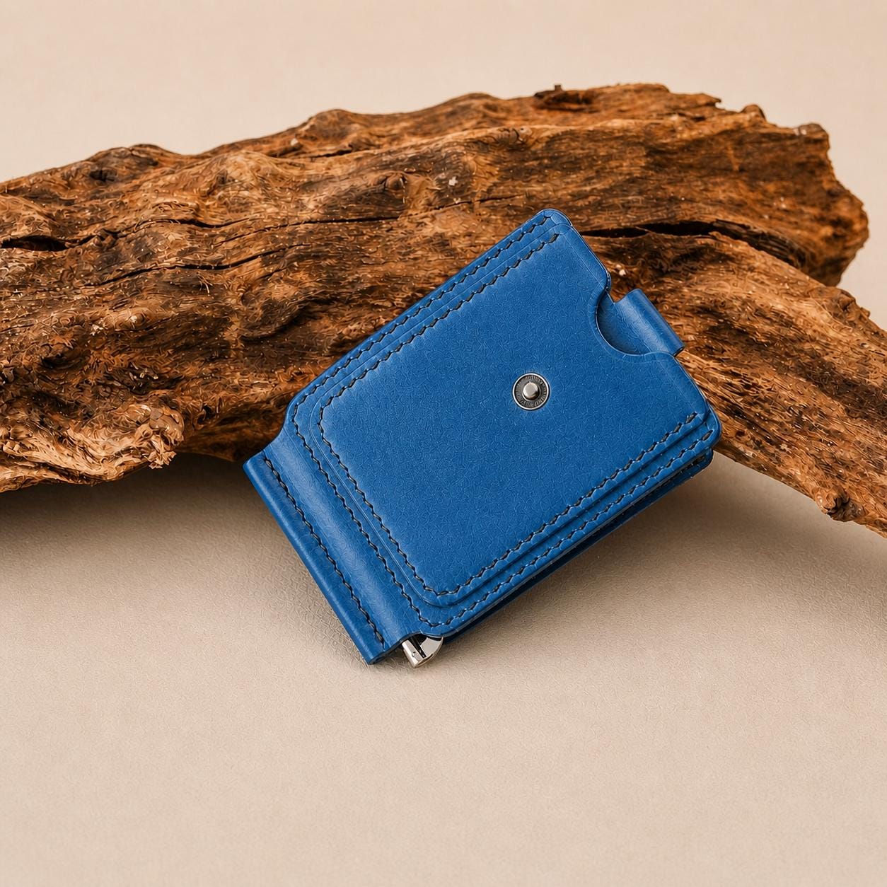 Personalised Leather Money Clip Wallet | Minimalist Card Holder | Gift for Him | Anniversary Present