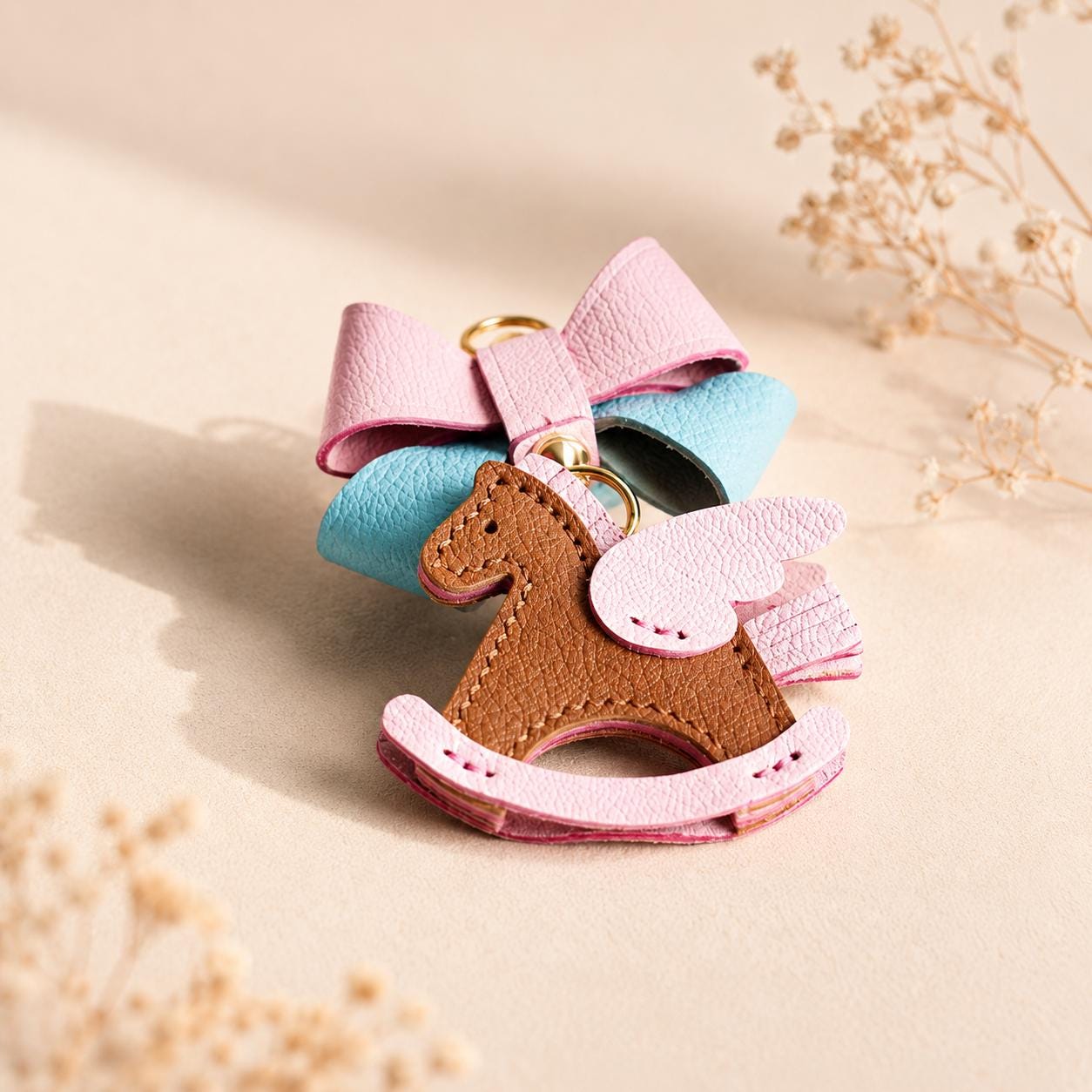 Leather Horse Bag Charm | Equestrian Handbag Accessory | Gift for Her | Birthday Present