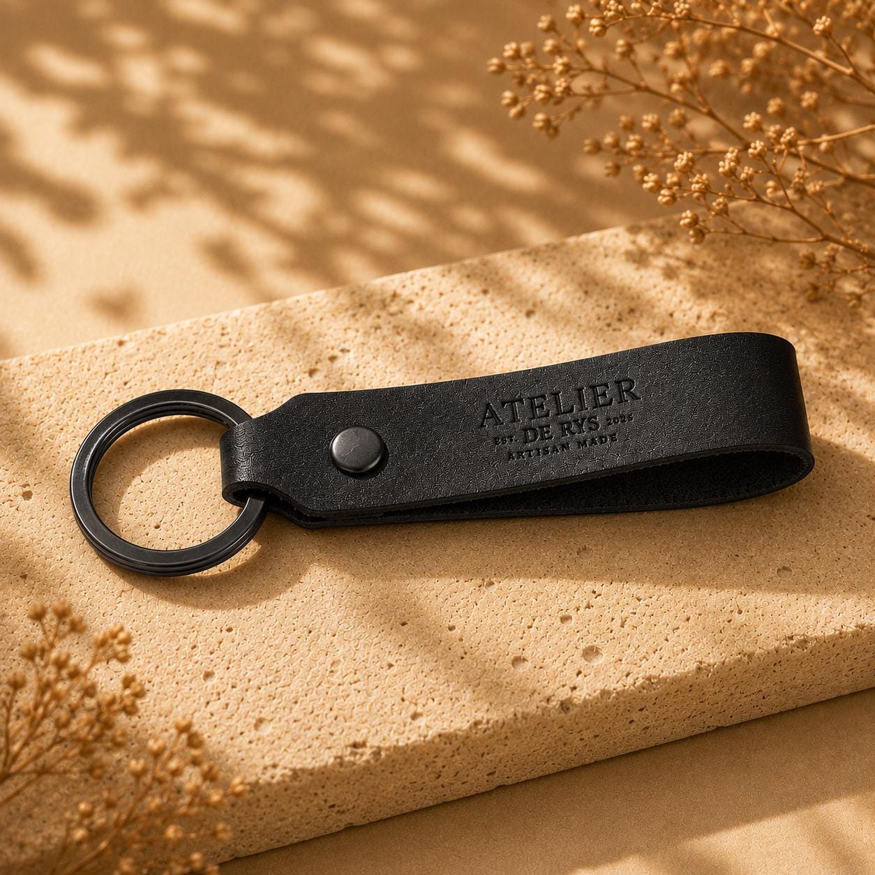 Personalized Leather Key Fob | Italian Keyring | Gift for Him | Stocking Filler, Handmade Netherlands