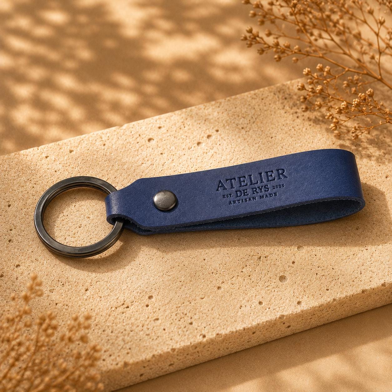 Personalized Leather Key Fob | Italian Keyring | Gift for Him | Stocking Filler, Handmade Netherlands